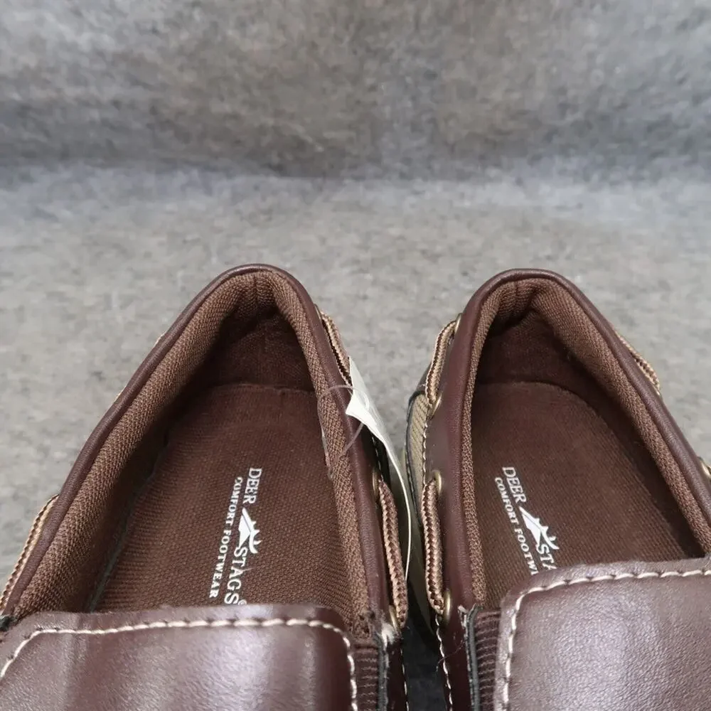 Deer Stag Boat Shoes Youth 6 Loafer Slip On Casual Classic Nautical Preppy Brown